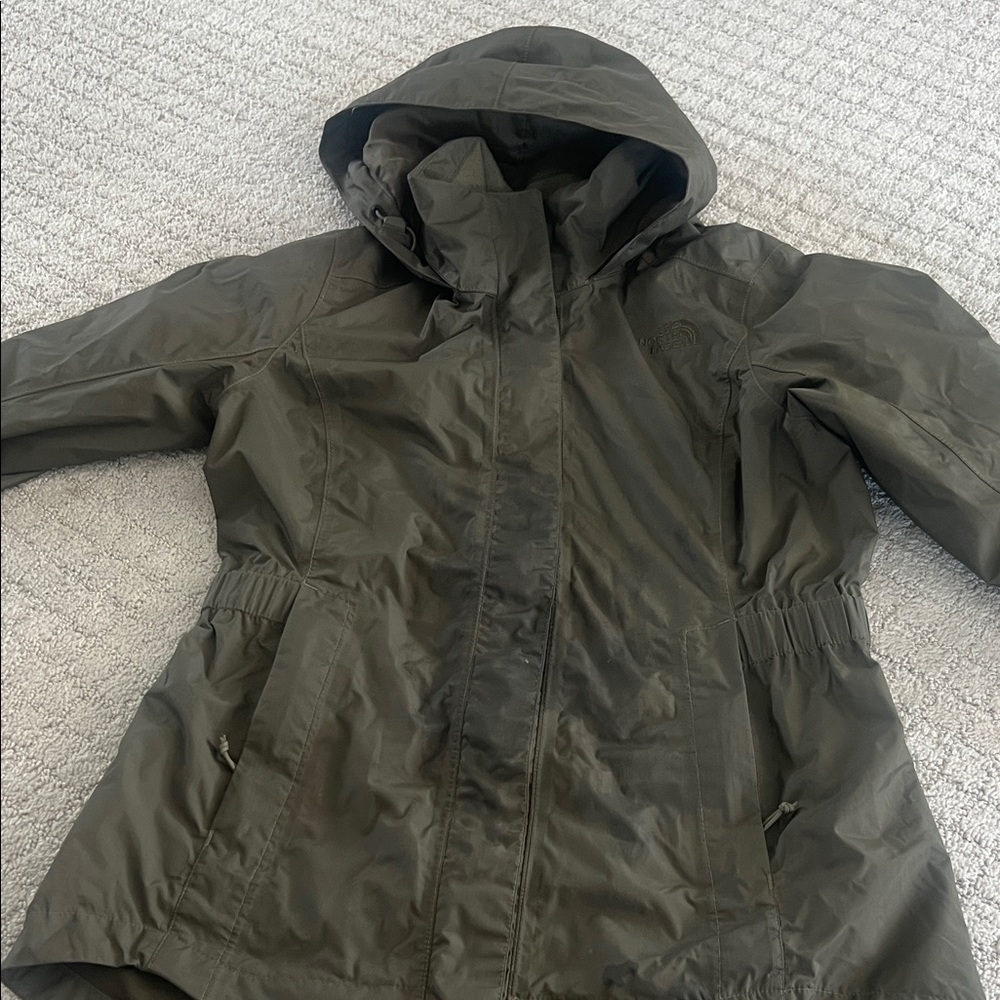 Women's Olive Hooded Jacket